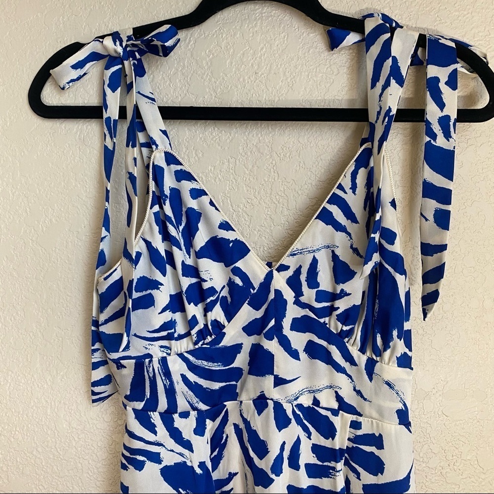 Alexis For Target Botanical Blue Asymmetric Dress XS - Picture 4 of 12
